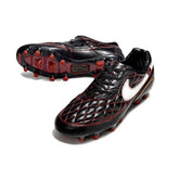 Chuteira Campo FG Nike Tiempo R10 Legend Elite Preta, Vermelha e Branca