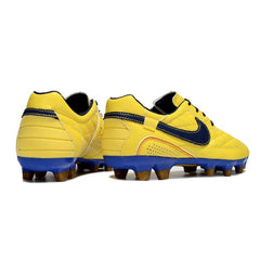 Chuteira Campo FG Nike Tiempo R10 Legend Elite Amarela e Azul