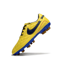 Chuteira Campo FG Nike Tiempo R10 Legend Elite Amarela e Azul