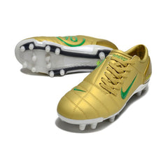 Chuteira Campo FG Nike Total 90 III Dourada e Verde