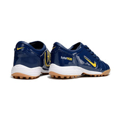 Chuteira Society TF Nike Total 90 III Azul-Escura e Amarela