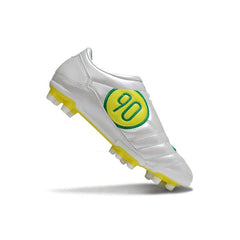 Chuteira Campo FG Nike Total 90 III Branca, Verde e Amarela
