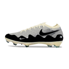 Chuteira Campo FG Nike x Patta Mercurial Vapor Elite Prateado, Preto e Branco