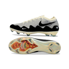 Chuteira Campo FG Nike x Patta Mercurial Vapor Elite Prateado, Preto e Branco