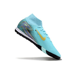 Chuteira Society TF Nike Zoom Mercurial Superfly 10 Elite Azul-Clara