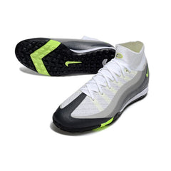 Chuteira Society TF Nike Zoom Mercurial Superfly 10 Elite Branca e Cinza