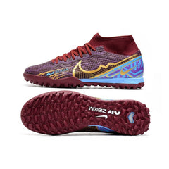 Chuteira Society TF Nike Zoom Mercurial Superfly 9 Academy Mbappe Roxa