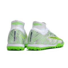 Chuteira Society TF Nike Zoom Mercurial Superfly 9 Elite Prateada e Verde