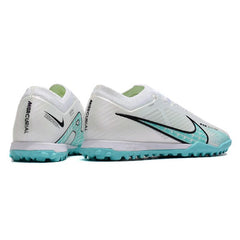 Chuteira Society TF Nike Zoom Mercurial Vapor 15 Elite Branca and Azul-Clara