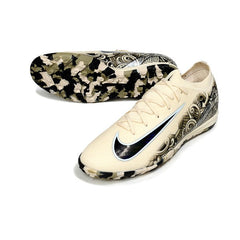 Chuteira Society TF Nike Zoom Mercurial Vapor 16 Elite Bege e Preta