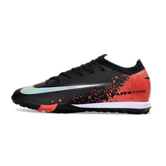 Chuteira Society TF Nike Zoom Mercurial Vapor 16 Elite Preta e Vermelha