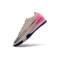 Chuteira Society TF Nike Zoom Mercurial Vapor 16 Elite Cinza, Dark Azul e Rosa