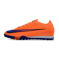 Chuteira Society TF Nike Zoom Mercurial Vapor 16 Elite Laranja e Azul