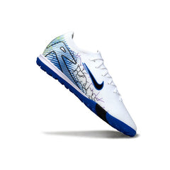 Chuteira Society TF Nike Zoom Mercurial Vapor 16 Elite Branca e Azul