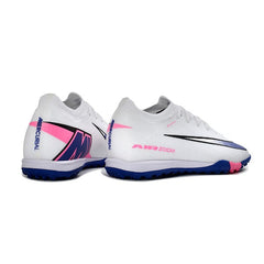 Chuteira Society TF Nike Zoom Mercurial Vapor 16 Elite Branca e Azul