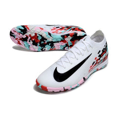 Chuteira Society TF Nike Zoom Mercurial Vapor 16 Elite Branca e Vermelha