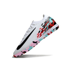 Chuteira Society TF Nike Zoom Mercurial Vapor 16 Elite Branca e Vermelha