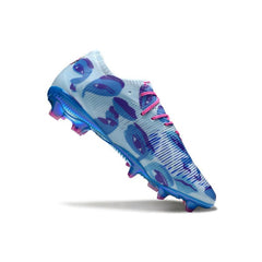 Chuteira Campo FG Puma Future 8 Cano Baixo Azul-Clara