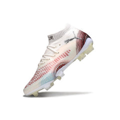 Chuteira Campo FG Puma Future 8 Branca e Vermelha