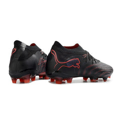 Chuteira Campo FG Puma Future 9 Low Cut Preto e Vermelho