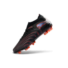 Chuteira Campo FG Puma Future 9 Low Cut Preto e Vermelho