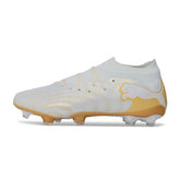 Chuteira Campo FG Puma Future 9 Low Cut Branco e Dourado