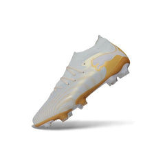Chuteira Campo FG Puma Future 9 Low Cut Branco e Dourado
