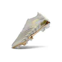 Chuteira Campo FG Puma Future 9 Low Cut Branco e Dourado