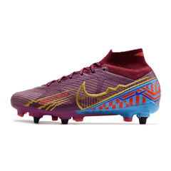 Chuteira Campo Nike Zoom Mercurial Superfly 9 Elite SG Trava Mista Roxa Mbappe - VN Esportes