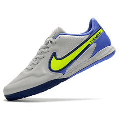 Chuteira Nike Tiempo 9 Legend IC Branca e Azul - VN Esportes