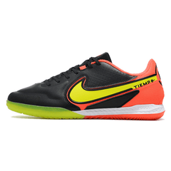 Chuteira Nike Tiempo 9 Legend IC Preto,Laranja e Amarelo - VN Esportes
