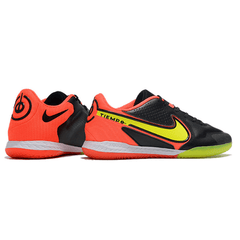 Chuteira Nike Tiempo 9 Legend IC Preto,Laranja e Amarelo - VN Esportes