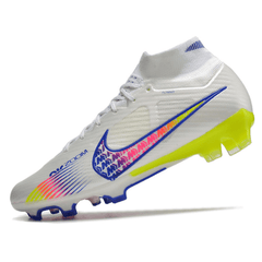 Chuteira Campo Nike Zoom Mercurial Superfly 9 Elite FG Branca e Colorida - VN Esportes
