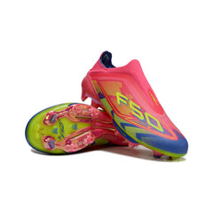 Chuteira Campo FG Adidas F50+ Elite Sem Cadarço Pack Mystic Victory Infantil