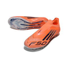 Chuteira Campo FG Adidas F50 Elite Sem Cadarço Laranja e Preta
