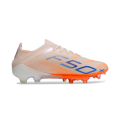 Chuteira Campo FG Adidas F50+ Pack Sparkfusion Coral Blaze Infantil