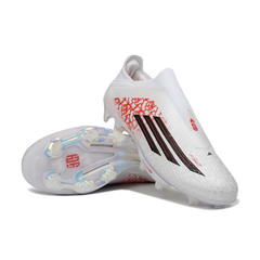 Chuteira Campo FG Adidas F50+ Elite Sem Cadarço Pack Branco Lamine Yamal Infantil