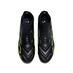 Chuteira Campo FG Adidas F50+ Sem Cadarço Elite Pack Electric Stealth Infantil