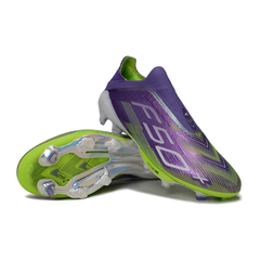 Chuteira Campo FG Adidas F50+ Elite Sem Cadarço Pack Radiant Blaze Infantil
