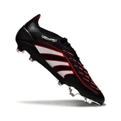 Chuteira Campo FG Adidas Predator 25 Elite Preta, Prateada e Vermelha
