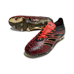Chuteira Campo FG Adidas Predator 25 Elite Preta e Vermelha