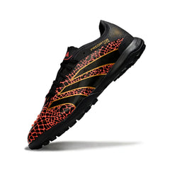 Chuteira Society TF Adidas Predator 25 Elite Preta e Vermelha