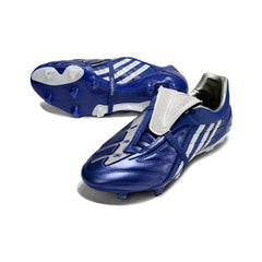Chuteira Campo FG Adidas Predator Accelerator Elite Azul e Branca