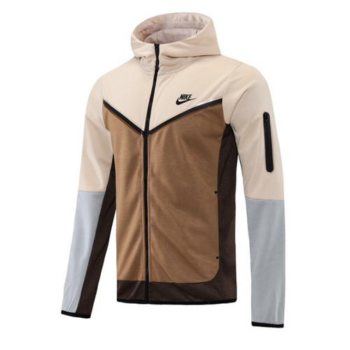 Casaco de Frio Tech-Fleece Nike Bege e Cinza - VENI Futebol