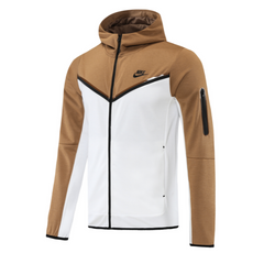 Casaco de Frio Tech-Fleece Nike Branco e Marrom