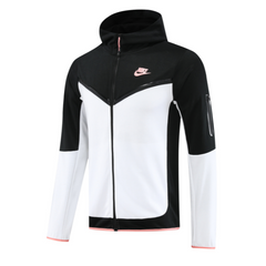 Casaco de Frio Tech-Fleece Nike Branco e Preto - VENI Futebol