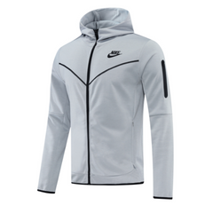 Casaco de Frio Tech-Fleece Nike Cinza e Preto - VENI Futebol