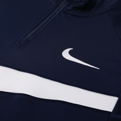 Blusão de Frio Dry-FIT Nike Azul Marinho e Branca - VENI Futebol