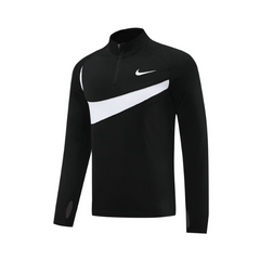 Blusão de Frio Dry-FIT Nike Preta e Branca - VENI Futebol