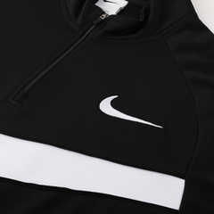 Blusão de Frio Dry-FIT Nike Preta e Branca - VENI Futebol